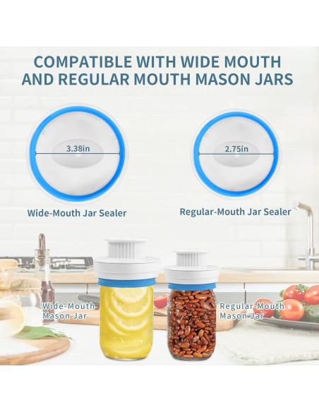 Kit Sellador de Tarros Mason Afontoto - Compatible con FoodSaver