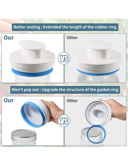 Kit Sellador de Tarros Mason Afontoto - Compatible con FoodSaver