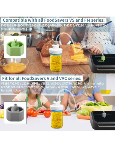 Kit Sellador de Tarros Mason Afontoto - Compatible con FoodSaver