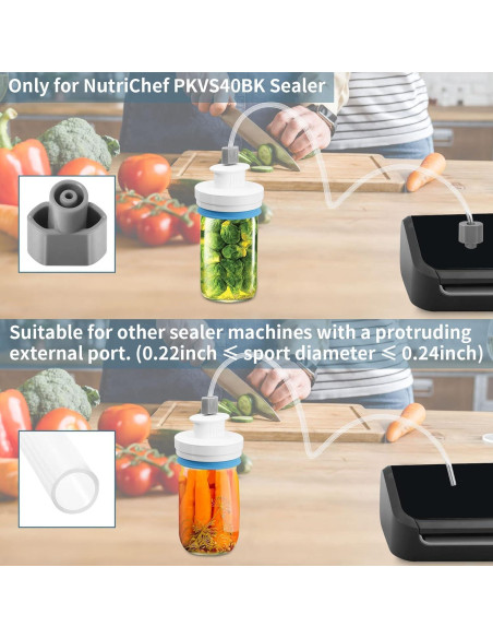 Kit Sellador de Tarros Mason Afontoto - Compatible con FoodSaver