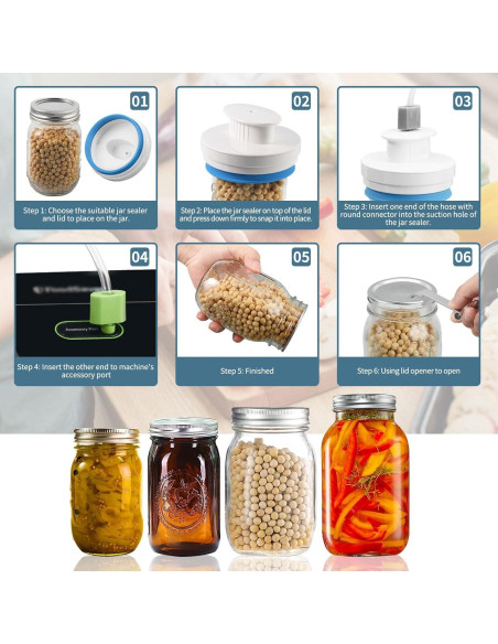Kit Sellador de Tarros Mason Afontoto - Compatible con FoodSaver