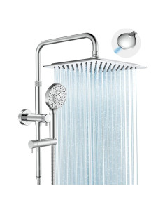 Cabeza de Ducha de Lluvia 10" MakeFit + Ducha de Mano 9 Modos