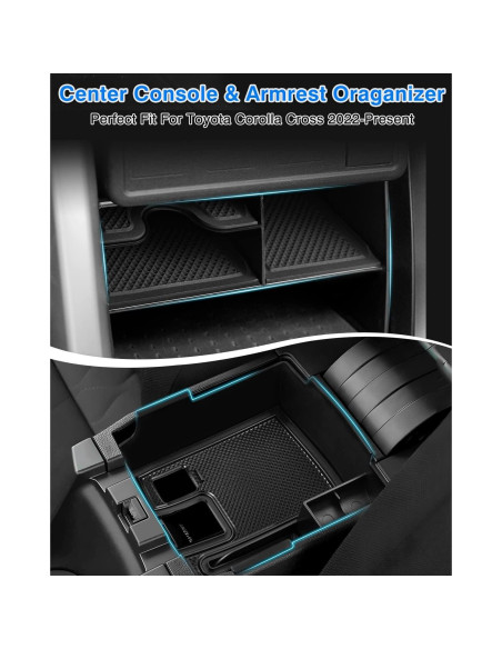 Organizador de Consola Central Karltys 2PCS para Toyota Corolla Cross 2022-2025
