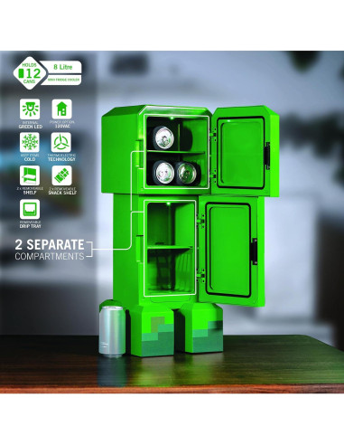 Mini Refrigerador Termoeléctrico Ukonic Creeper Minecraft 8L