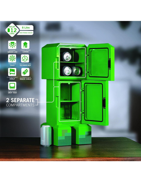 Mini Refrigerador Termoeléctrico Ukonic Creeper Minecraft 8L