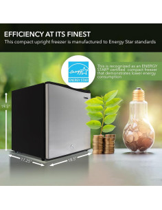 Congelador Vertical Pequeño Whynter CUF-112SS 1.1 Pies Acero Inoxidable 2