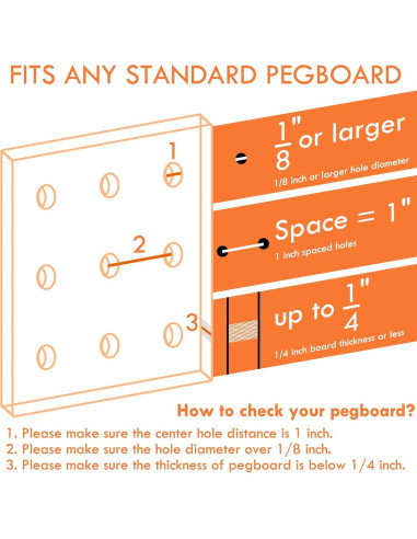 Ganchos de Metal G.CORE para Tablero Perforado - 30 Piezas 10.16 cm