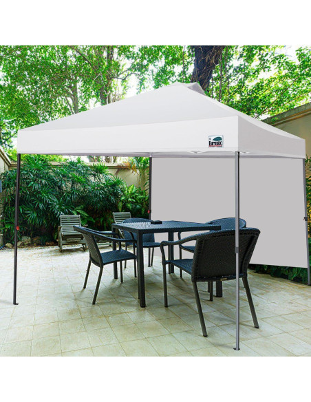 Carpa Plegable Eurmax 3.05x3.05m con Pared Lateral y Accesorios