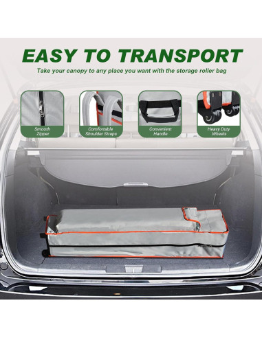 Carpa Plegable Eurmax 3.05x3.05m con Pared Lateral y Accesorios