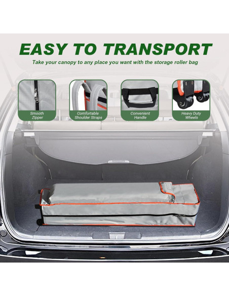 Carpa Plegable Eurmax 3.05x3.05m con Pared Lateral y Accesorios