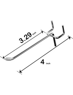 Ganchos de Tablero de Clavos KINOMI 31 Piezas 10 cm Plata 2