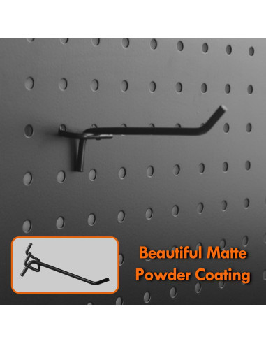 Ganchos de Metal G.CORE para Tablero Perforado - 30 Piezas 10.16 cm