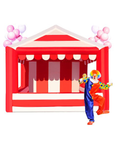 Carpa Inflable 4x4m JL-Inflate con Soplador 550W Rayas Rojas