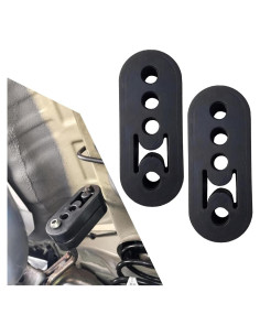 Soporte de Goma para Escape Slykew 2 PCS Ajustable Negro