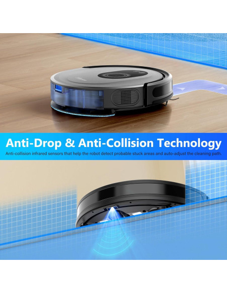 Aspiradora Robot Tikom G8000 Max 5000Pa con Mopa, 150 Min