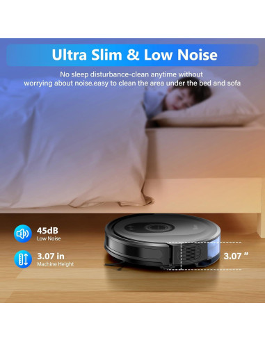 Aspiradora Robot Tikom G8000 Max 5000Pa con Mopa, 150 Min