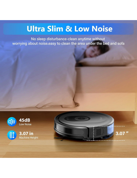 Aspiradora Robot Tikom G8000 Max 5000Pa con Mopa, 150 Min