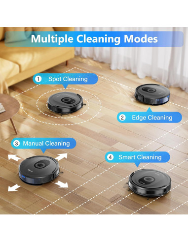 Aspiradora Robot Tikom G8000 Max 5000Pa con Mopa, 150 Min