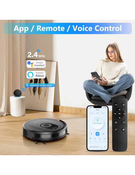 Aspiradora Robot Tikom G8000 Max 5000Pa con Mopa, 150 Min