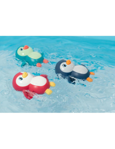Juguete de Baño a Cuerda Pingüinos Nadadores DUCKBOXX XX Azul