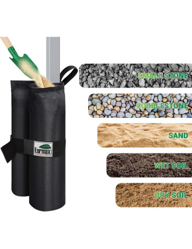 Bolsas de peso para toldo Eurmax Negro - Juego de 4, 13.6-15.9 kg