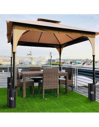 Bolsas de peso para toldo Eurmax Negro - Juego de 4, 13.6-15.9 kg