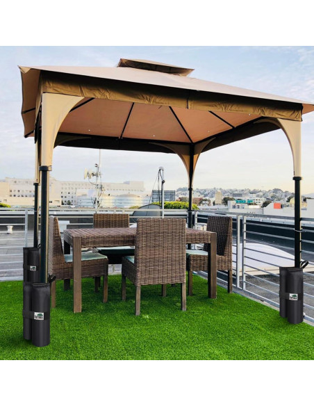 Bolsas de peso para toldo Eurmax Negro - Juego de 4, 13.6-15.9 kg