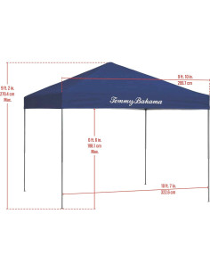 Toldo pop-up Tommy Bahama 3.05x3.05m con bolsa y picos 2