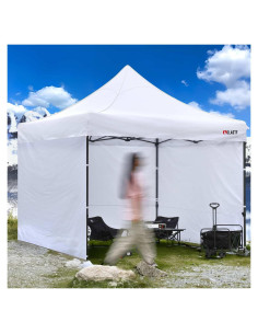 Paredes Laterales Carpa Plegable CLAETF 3 Unidades 10x10 Blanco