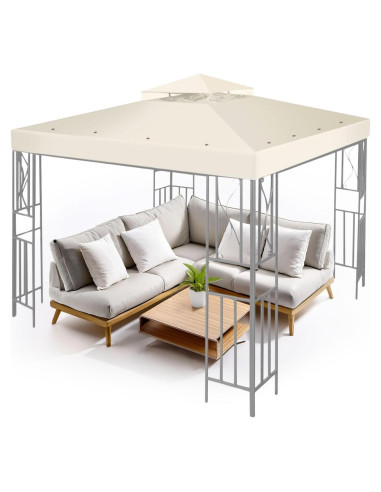 Cubierta de Reemplazo para Gazebo Flexzion 2.4x2.4m Impermeable