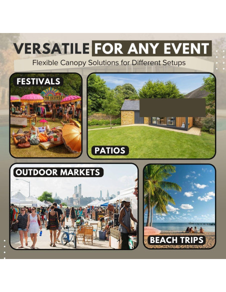 Cubierta de Reemplazo para Gazebo Flexzion 2.4x2.4m Impermeable