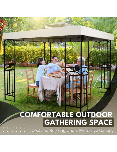 Cubierta de Reemplazo para Gazebo Flexzion 2.4x2.4m Impermeable