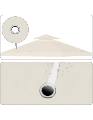 Cubierta de Reemplazo para Gazebo Flexzion 2.4x2.4m Impermeable