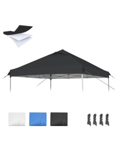 Techo de Reemplazo Carpa 10x10 GOTRUTH Impermeable UV Negro