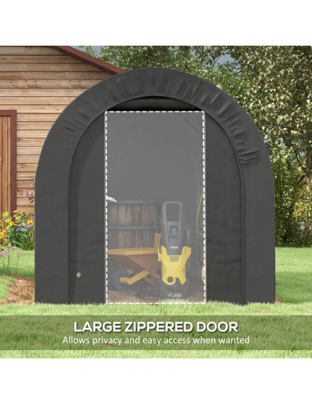 Carpa de Almacenamiento Outsunny 2.39x1.80m Impermeable Gris