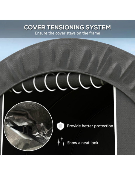 Carpa de Almacenamiento Outsunny 2.39x1.80m Impermeable Gris