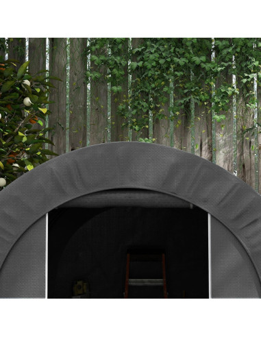 Carpa de Almacenamiento Outsunny 2.39x1.80m Impermeable Gris