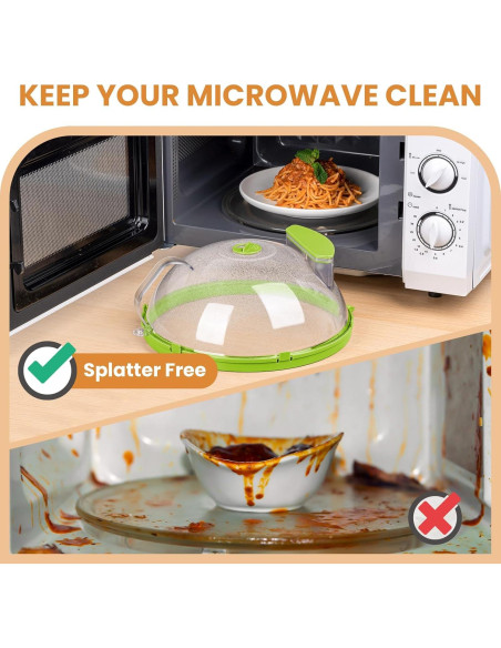 Cubierta de Microondas Gracenal 25.4 cm Verde con Mango