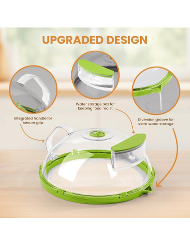 Cubierta de Microondas Gracenal 25.4 cm Verde con Mango