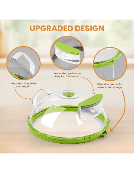 Cubierta de Microondas Gracenal 25.4 cm Verde con Mango