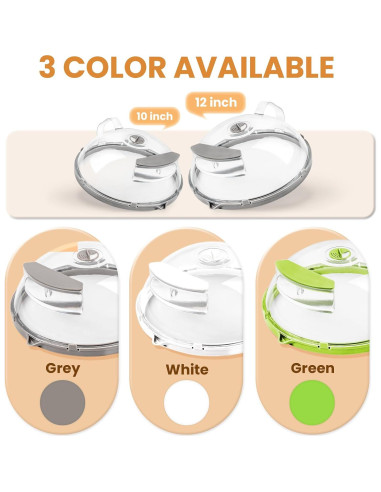 Cubierta de Microondas Gracenal 25.4 cm Verde con Mango