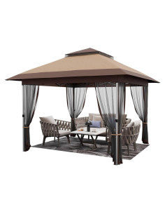 Gazebo Plegable GarveeLife 3.66m x 3.66m con Mosquitera