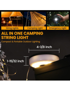 Luces de Cuerda LED Recargables EverBrite 9m 8 Modos RGB 2