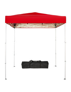 Tienda de Sombra Plegable Sunnyglade 1.83x1.22m Rojo