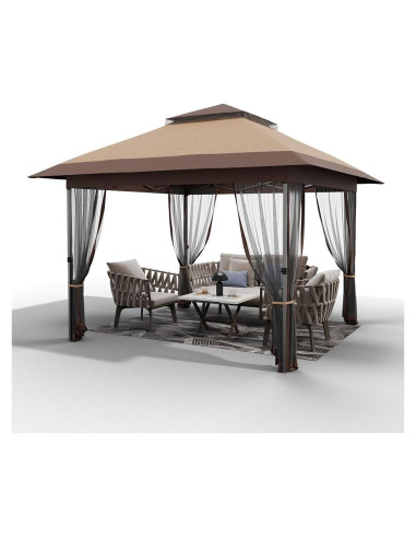 Gazebo Plegable GAOMON 3.66x3.66m con Mosquitera Doble