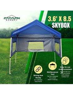 Canopy Instantáneo Caravan 0.97x1.98m Altura Ajustable Azul 2