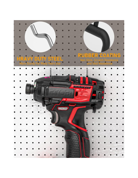 Ganchos de Tablero de Clavos INCLY 24 Piezas Alta Resistencia