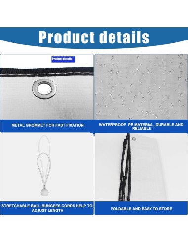 Canalón de Lluvia HFYZZ 3.05m para Carpa Plegable con 22 Cuerdas