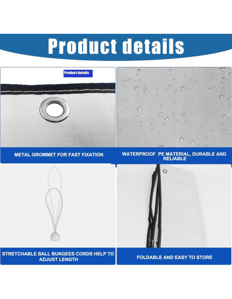 Canalón de Lluvia HFYZZ 3.05m para Carpa Plegable con 22 Cuerdas