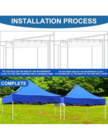 Canalón de Lluvia HFYZZ 3.05m para Carpa Plegable con 22 Cuerdas